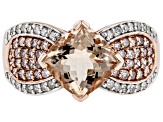 Pre-Owned Cor-De-Rosa Morganite ™2.07ct With .20ctw White Diamond & .33ctw Pink Diamond 10k Rose Gol