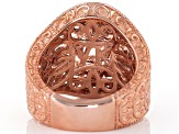 Pre-Owned White Cubic Zirconia 18k Rose Gold Over Sterling Silver Ring 6.35ctw