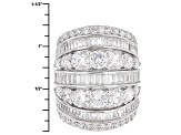 Pre-Owned Cubic Zirconia Silver Ring 13.97ctw (8.14ctw DEW)