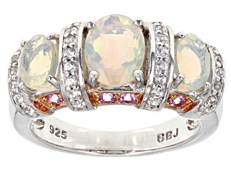 Pre-Owned Ethiopian Opal Sterling Silver Ring 1.95ctw