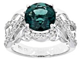 Pre-Owned Blue Fluorite Sterling Silver Ring 4.05ctw