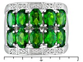 Pre-Owned Green Chrome Diopside Sterling Silver Band Ring 4.08ctw