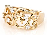 Pre-Owned Moissanite 14k Yellow Gold Over Silver Ring .25ctw DEW