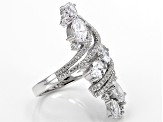 Pre-Owned White Cubic Zirconia Rhodium Over Sterling Silver Ring 7.99ctw
