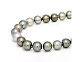 Multicolor Pastel Tahitian Cultured Pearl 14k Yellow Gold 18 Inch Strand Necklace