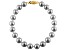 14k Yellow Gold 5-6mm Gray Freshwater Pearl Bracelet