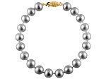 14k Yellow Gold 5-6mm Gray Freshwater Pearl Bracelet