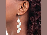 Sterling Silver Polished Freshwater Cultured Pearl 2-Strand Dangle Earrings