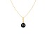 Cultured Tahitian Pearl 10mm Diamond Pendant in 14k Yellow Gold