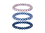 Cultured Freshwater Pearl Set of 3 Stretch Pearl