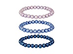 Cultured Freshwater Pearl Set of 3 Stretch Pearl