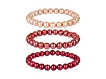 Cultured Freshwater Pearl Set of 3 Stretch Pearl