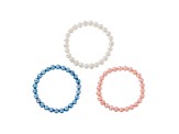 Cultured Freshwater Pearl Set of 3 Stretch Pearl