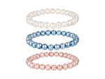 Cultured Freshwater Pearl Set of 3 Stretch Pearl