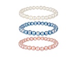 Cultured Freshwater Pearl Set of 3 Stretch Pearl