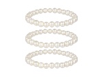 Cultured Freshwater Pearl Set of 3 Stretch Pearl