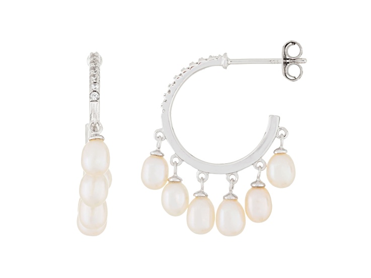 海外ファッションブランド通販サイト【公式】 3.5-4mm White Zirconia Cubic and Pearl Freshwater Cultured アクセサリー