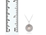 White Cultured Freshwater Pearl 14K White Gold Pendant 4-4.5mm