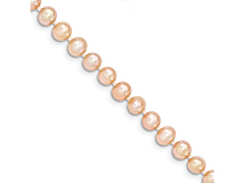 Picture of 14k Yellow Gold 4-5mm Pink Near Round Freshwater Cultured Pearl Bracelet