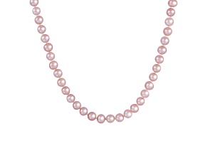 7-8mm Pink Cultured Freshwater Pearl endless Necklace