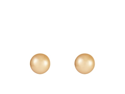 12-13mm Round Golden south sea earrings in 14k yellow gold