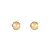 12-13mm Round Golden south sea earrings in 14k yellow gold