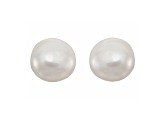 14K Yellow Gold 3.25mm Button Freshwater Pearl Youth Solitaire Stud Earrings