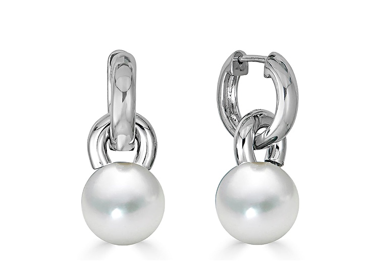 14KW Interchangeable 10mm Cultured Pearl Earrings