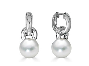 14KW Interchangeable 10mm Cultured Pearl Earrings