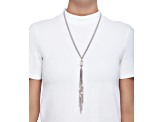 Round White Freshwater Pearl Sterling Silver Tassel Necklace
