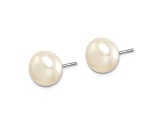 Rhodium Over Sterling Silver 7 Pairs 8-9mm Freshwater Cultured Pearl Stud Ear Set