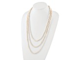 7-8mm White Freshwater Cultured Pearl 76-inch Slip-on Necklace