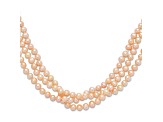 7-8mm Pink Freshwater Cultured Pearl 76-inch Slip-on Necklace