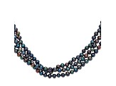 7-8mm Black Freshwater Cultured Pearl 76-inch Slip-on Necklace