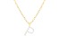 Letter P Initial Cultured Freshwater Pearl 18K Gold Over Sterling Silver Pendant With  18" Chain
