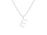 Letter E Initial Cultured Freshwater Pearl Rhodium Over Sterling Silver Pendant With  18" Chain