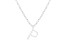 Letter P Initial Cultured Freshwater Pearl Rhodium Over Sterling Silver Pendant With  18" Chain