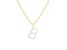 Letter B Initial Cultured Freshwater Pearl 18K Gold Over Sterling Silver Pendant With  18" Chain