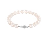 14k White gold 8-9mm Akoya Pearl bracelet