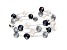 Sterling Silver Rhodium Plated Triple Row Freshwater Pearl Coil Bracelet