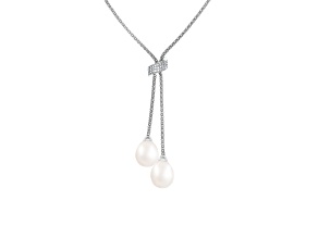 7-8mm White Cultured Freshwater Pearl Sterling Silver Necklace