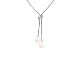 7-8mm White Cultured Freshwater Pearl Sterling Silver Necklace