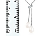7-8mm White Cultured Freshwater Pearl Sterling Silver Necklace