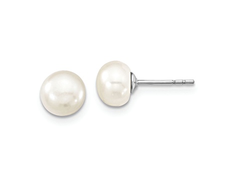Rhodium Over Sterling Silver 6-7mm Freshwater Pearl Adjustable Necklace/Bracelet/Earring Set