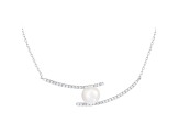 7.5-8mm White Cultured Freshwater Pearl Sterling Silver Necklace