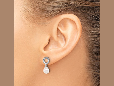 14K White Gold Ball with Silicone Backs Stud Earrings 3, 4, 5, 6, 7mm 3mm / White Gold