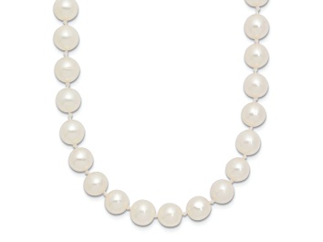 Picture of 10k Yellow Gold 6-7mm White Near Round Freshwater Cultured Pearl 24 Inch Necklace