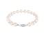 14k White gold 6-7mm Akoya Pearl bracelet