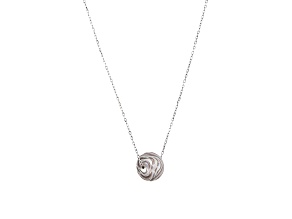 Gray Cultured Freshwater Pearl Carved 14k White Gold Necklace