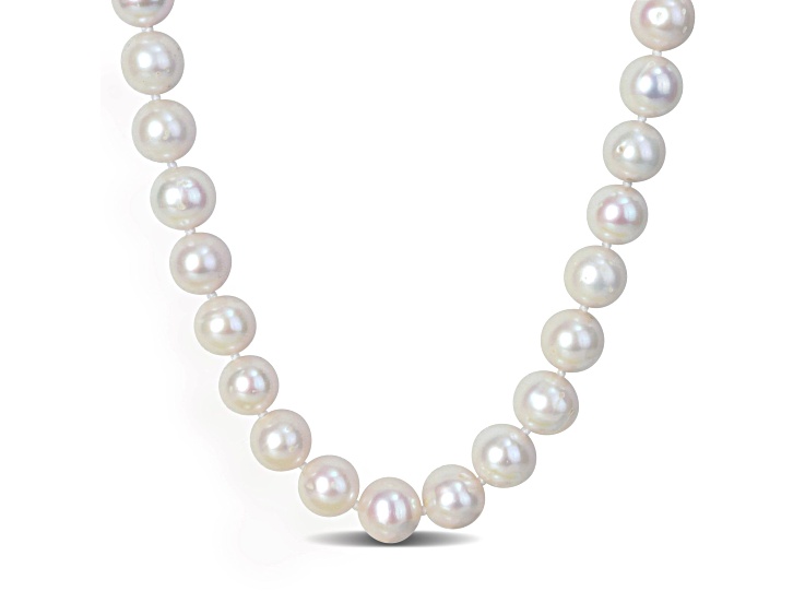 Freshwater Cultured Pearl Sterling Silver Unisex Strand Bracelet and Necklace